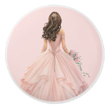 Perilla Cerámica Rosa Princesa para Niñas