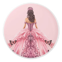 Perilla Cerámica Rosa Princesa para Niñas