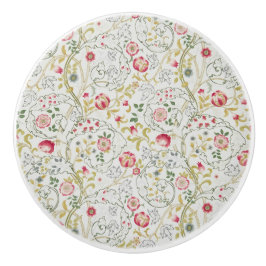 Pomo De Cerámica Perilla de Cajón Floral Vintage | Botánico de Flor