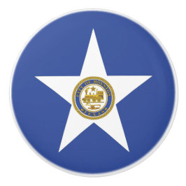 Pomo De Cerámica Perilla de cerámica con bandera de Houston, EE. UU