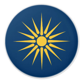 Pomo De Cerámica Perilla de cerámica con bandera de Macedonia, Grec