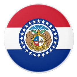 Pomo De Cerámica Perilla de cerámica con bandera de Missouri, EE. U