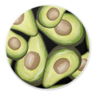 Pomo De Cerámica Perilla de cerámica con estampado de "aguacate"