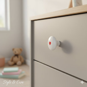 Pomo De Cerámica Perilla de cerámica elegante con corazón minimalis