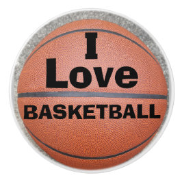 Pomo De Cerámica Perilla de cerámica Me encanta el baloncesto