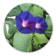 Perilla de cerámica personalizada con flores