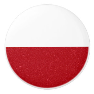 Pomo De Cerámica Perilla de cerámica texturizada roja y blanca de t