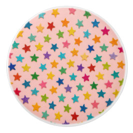 Pomo De Cerámica Perilla de Estrella Colorida