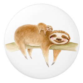 Pomo De Cerámica Perilla de la puerta de la tibia acuarela