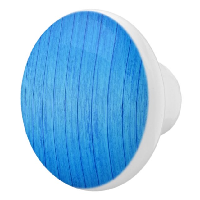 Pomo De Cerámica Perilla de Puerta Madera Azul (Derecha)