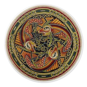 Pomo De Cerámica Perilla de puerta o cajón de diseño celta