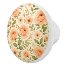 Pomo De Cerámica Perilla floral.