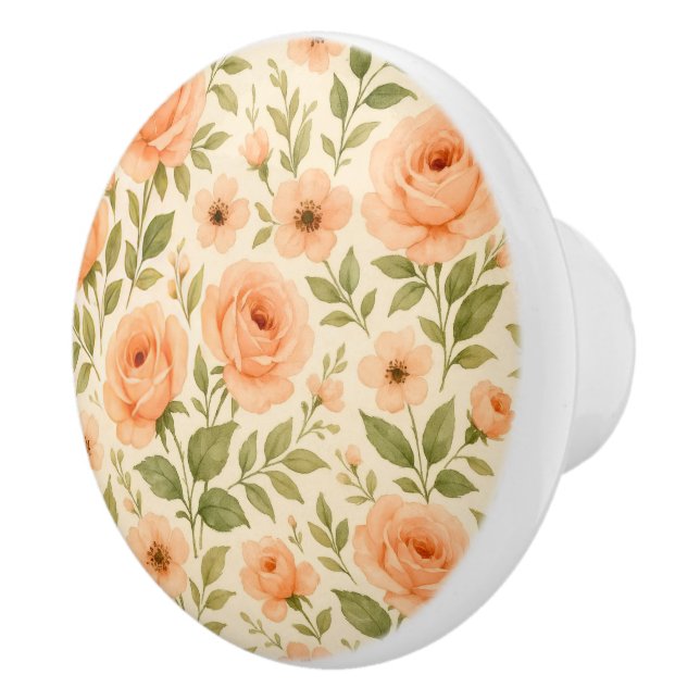 Pomo De Cerámica Perilla floral. (Derecha)