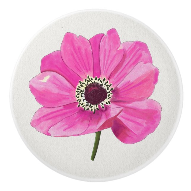 Pomo De Cerámica perilla floral Blush Bloom (Anverso)