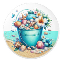 Perillas de cajón de conchas marinas de playa - SR