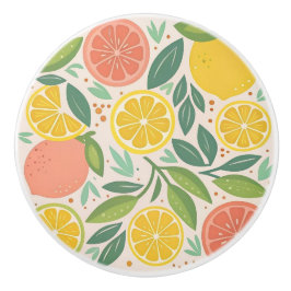 Pomo De Cerámica Perillas de cerámica decorativas de cítricos