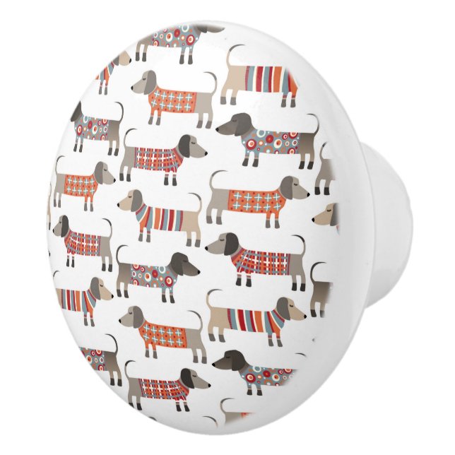 Pomo De Cerámica Perro Dachshund Sausage (Derecha)