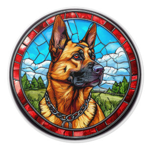 Pomo De Cerámica Perro de raza pura genial