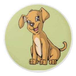 Pomo De Cerámica Perro lindo, muebles para niños, dormitorio