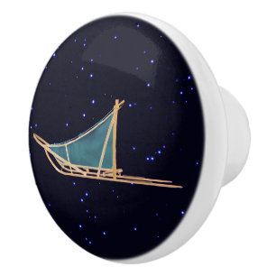 Pomo De Cerámica Perro Sled