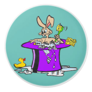 Pomo De Cerámica Personalizable de conejo burbujeante Expulsión cer