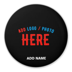 POMO DE CERÁMICA PERSONALIZABLE MODERNO ESTILO NEGRO VERIFICADO MAR