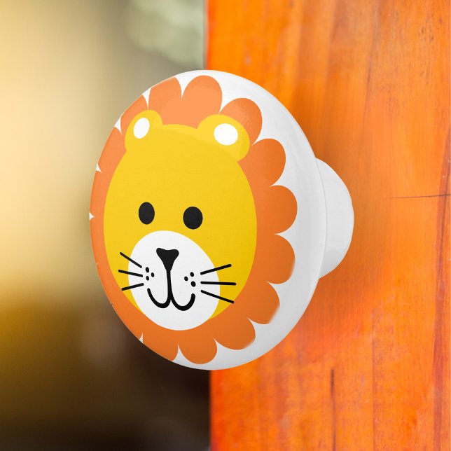 Pomo De Cerámica Personalizado animal salvaje de león salvaje de un (Subido por el creador)