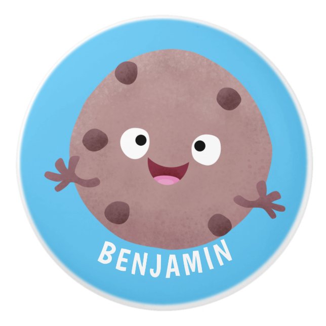 Pomo De Cerámica Personalizado de galleta de chocolate inteligente (Anverso)