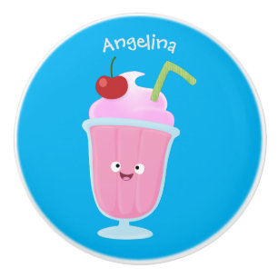 Pomo De Cerámica Personalizado de helados de fresa de fresa