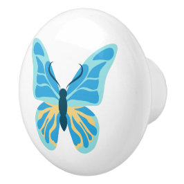 Pomo De Cerámica Personalizado de mariposa Gráfico de color