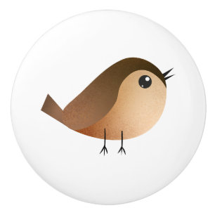 Pomo De Cerámica Personalizado de pájaro de Sparrow