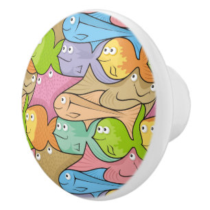 Pomo De Cerámica Personalizado de pescado