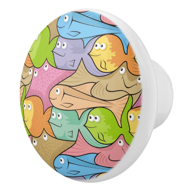 Pomo De Cerámica Personalizado de pescado (Derecha)