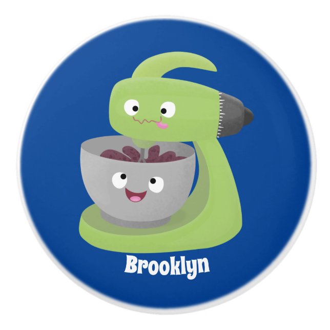 Pomo De Cerámica Personalizado de utensilios de cocina para mezclad (Anverso)