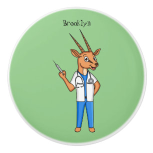 Pomo De Cerámica Personalizado del médica del antílope de Gemsbok