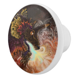 Pomo De Cerámica Personalizado Dragón de Spitter Fire