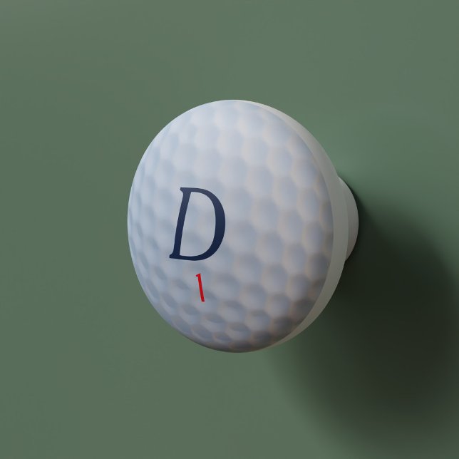 Pomo De Cerámica Personalizado Golfers Monograma Ball Gabinete Knob (Subido por el creador)