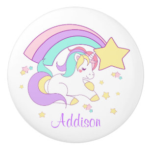 Pomo De Cerámica Personalizado lindo personalizado con unicornio má