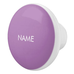 Pomo De Cerámica Personalizar con nombre, lavanda minimalista de te