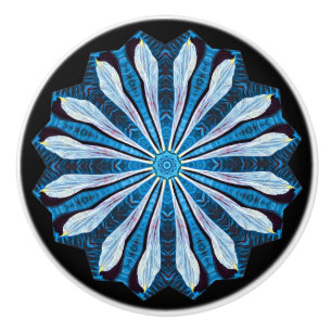 Pomo De Cerámica Petales azules