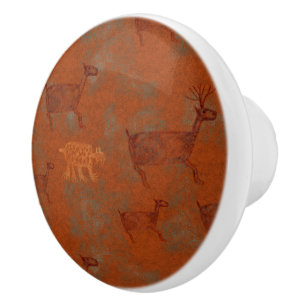 Pomo De Cerámica Petroglifo de los barrancos del sudoeste