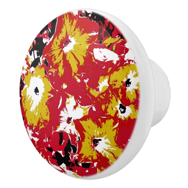 POMO DE CERÁMICA PETUNIAS (Derecha)