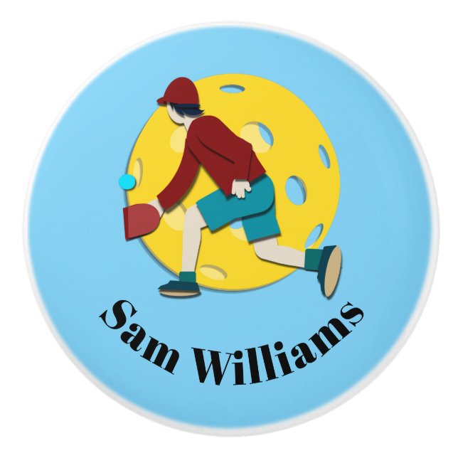 Pomo De Cerámica Pickle Ball (Anverso)