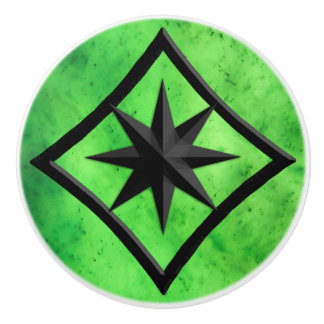 Pomo De Cerámica Piedra de gema, adorno de jade verde limón y ónix 