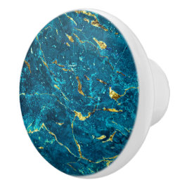 Pomo De Cerámica Piedra de mármol de oro azul Piedra cerámica moder