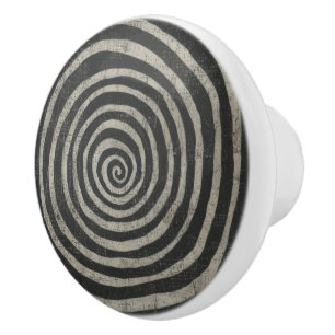 Pomo De Cerámica Piedra - espiral