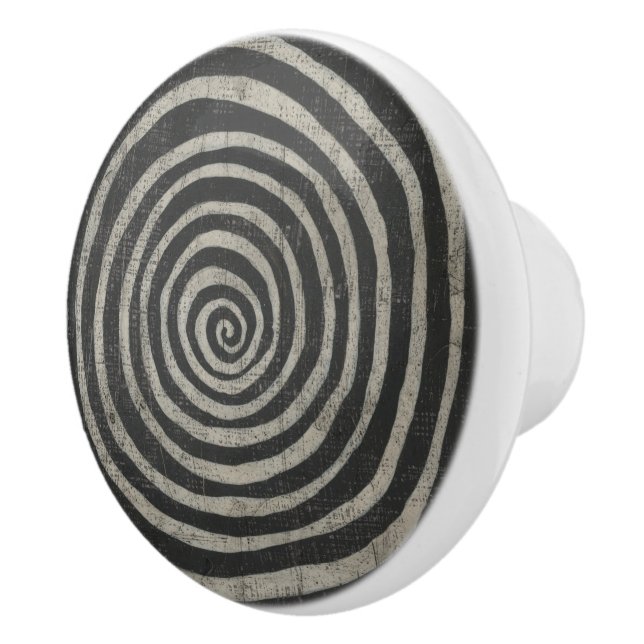 Pomo De Cerámica Piedra - espiral (Derecha)
