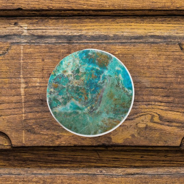 Pomo De Cerámica Piedra mineral de crisocolal azul (Subido por el creador)