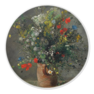 Pomo De Cerámica Pierre-Auguste Renoir - Flores en una plaza 1866