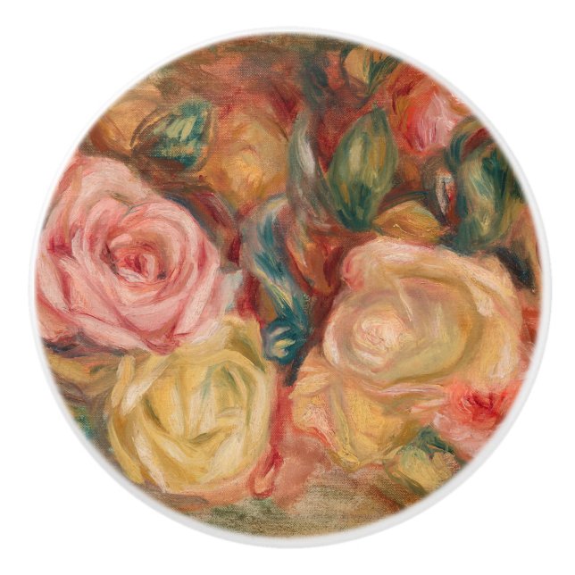 Pomo De Cerámica Pierre-Auguste Renoir - Rosas (Anverso)